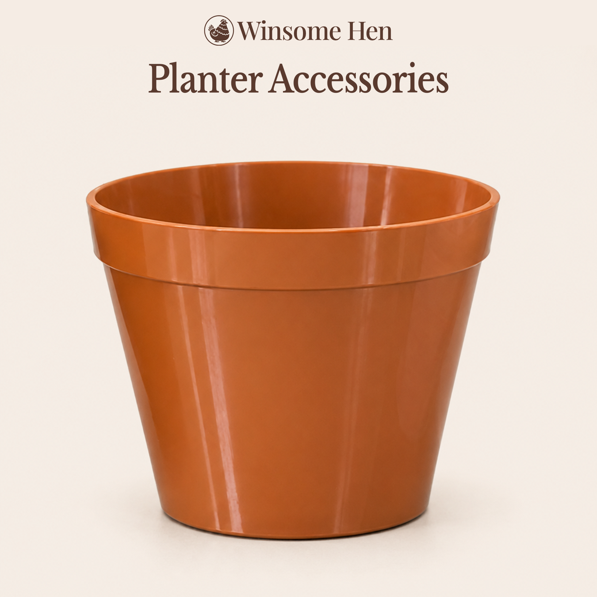 Winsome Hen Planter Accessories collection featuring nursery pots and accessories for decorative planters