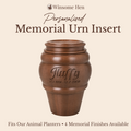 Pet Memorial Urn Insert for Winsome Planters - Personalized Ash Keepsake - Pet Loss Gift
