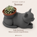Serene Cat Planter - Winsome Whiskers - Studio Sample
