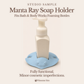Manta Ray Soap Holder - Winsome Waters - Studio Sample (Light Blue, Early Sculpt)