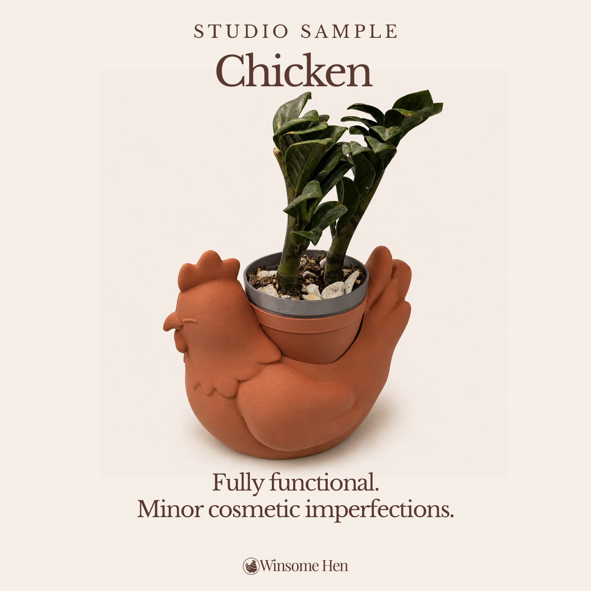 Chicken Planter - Winsome Farm - Studio Sample
