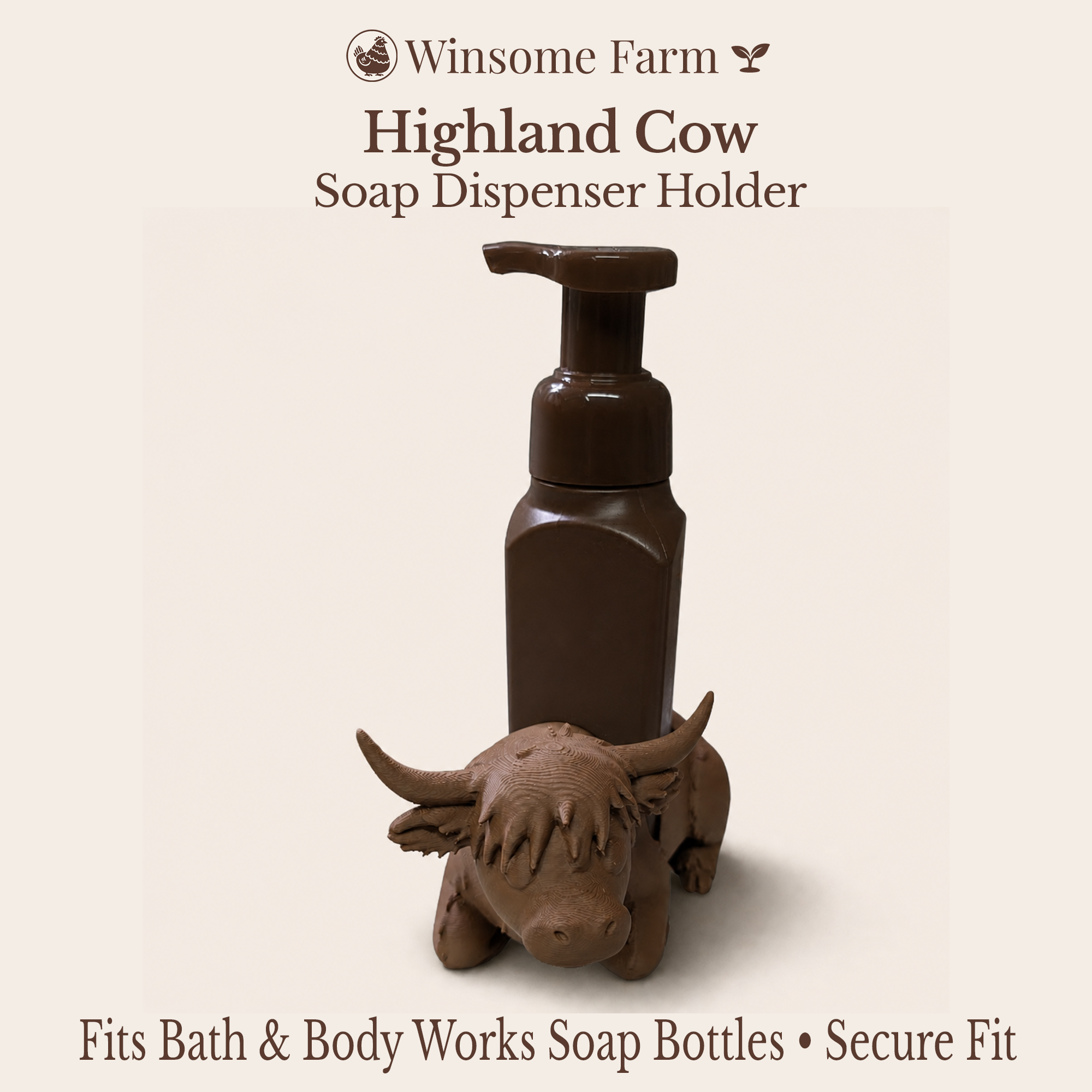 Highland Cow Soap Holder - Bath & Body Works Holder - Winsome Farm