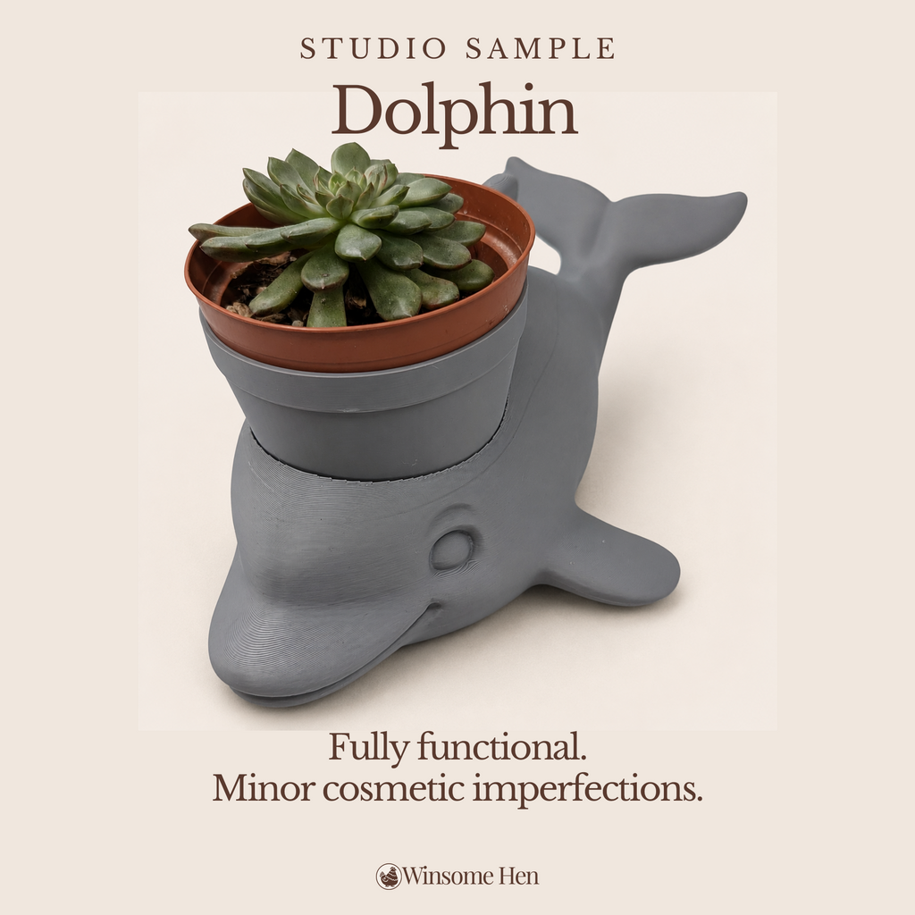 Dolphin Planter - Winsome Waters - Studio Sample