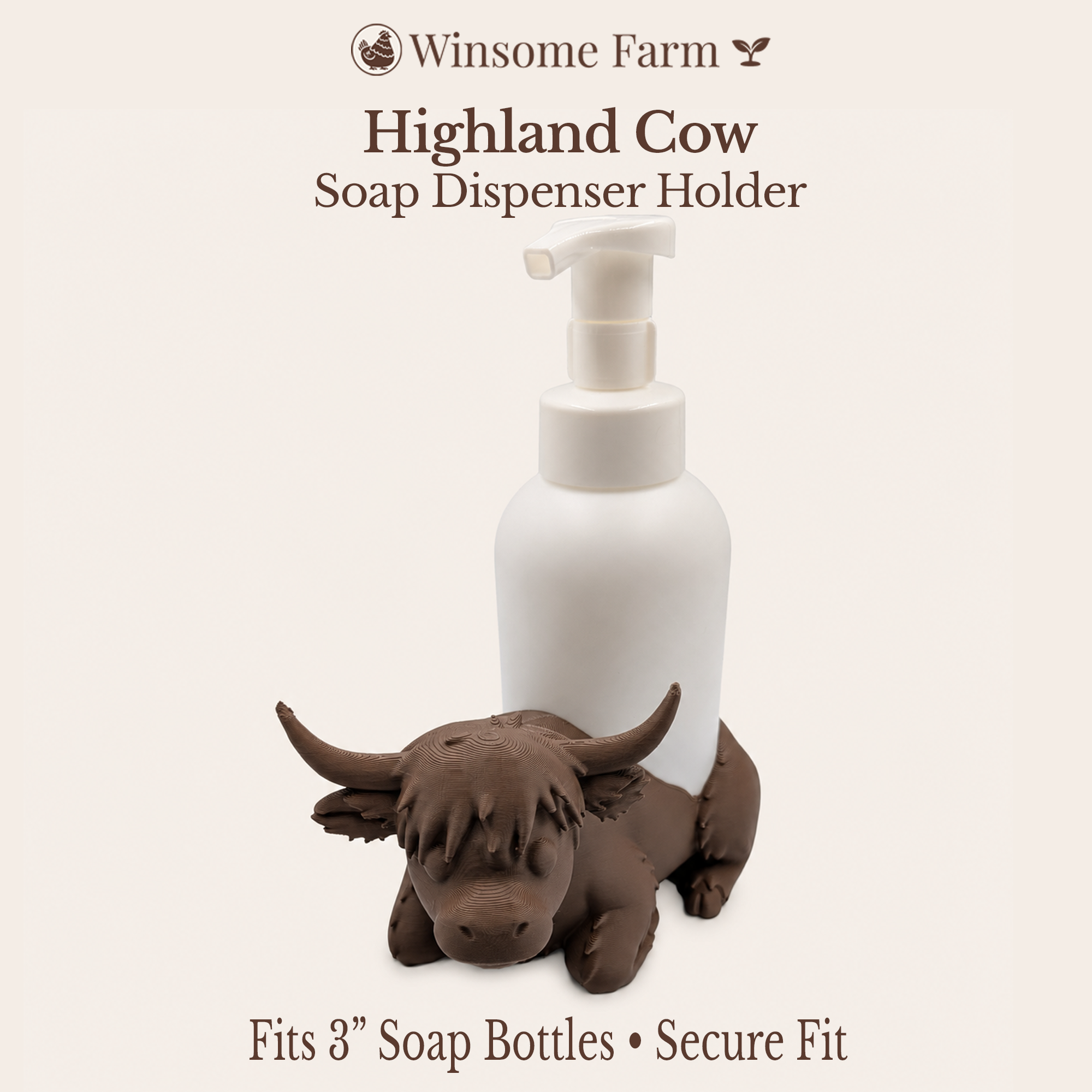 Highland Cow Universal Soap Holder - Winsome Farm