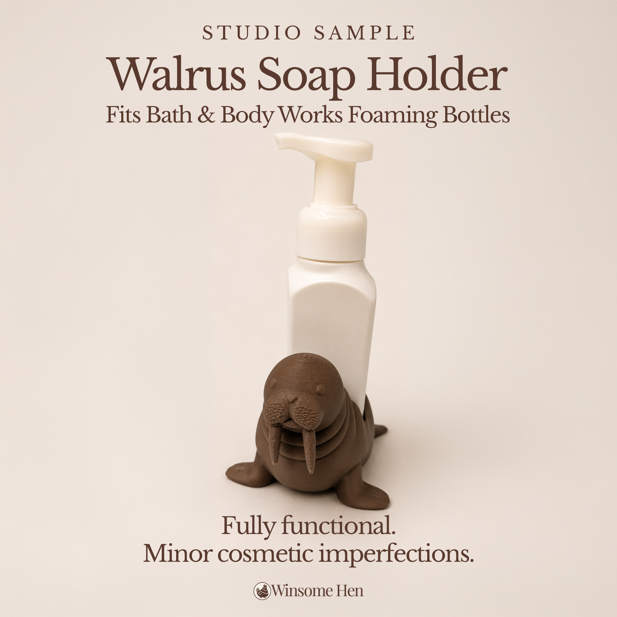 Walrus Soap Holder - Winsome Waters - Studio Sample