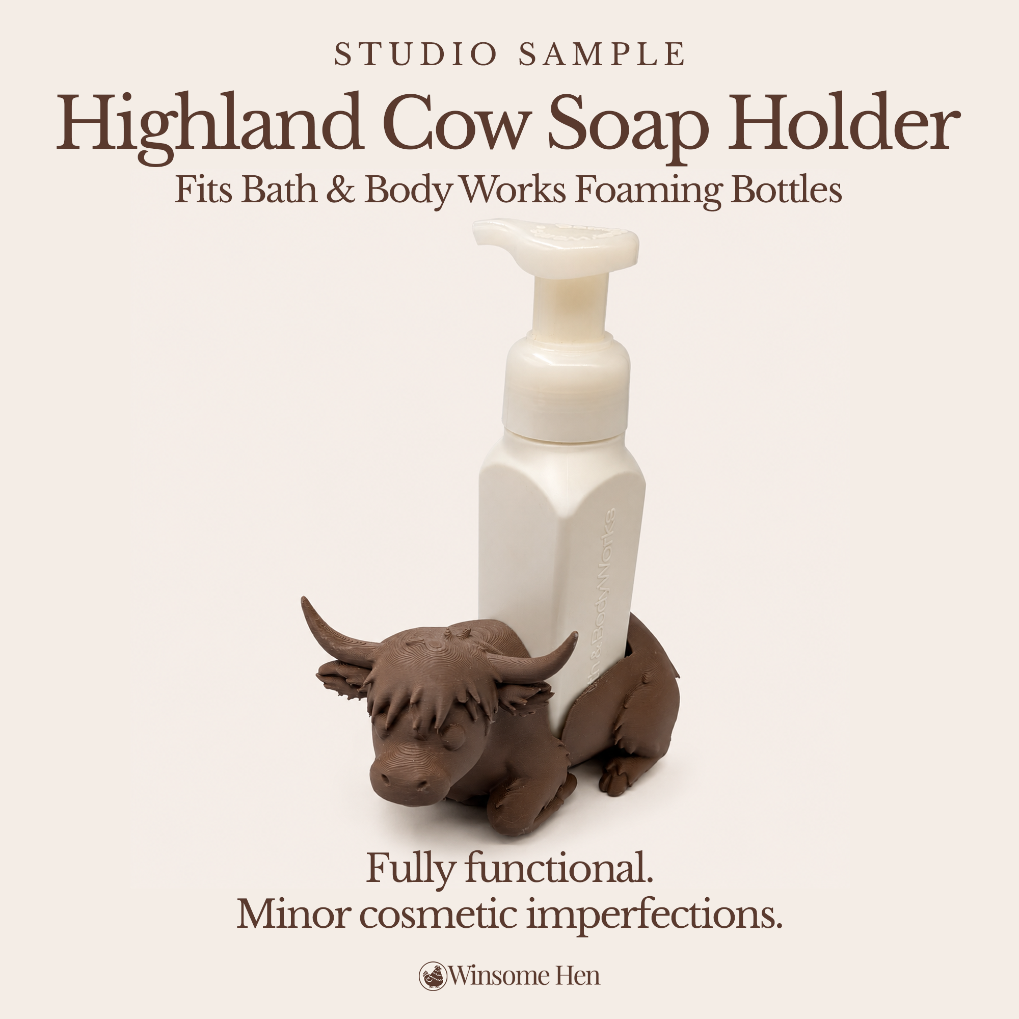 Highland Cow Soap Holder - Winsome Farm - Studio Sample