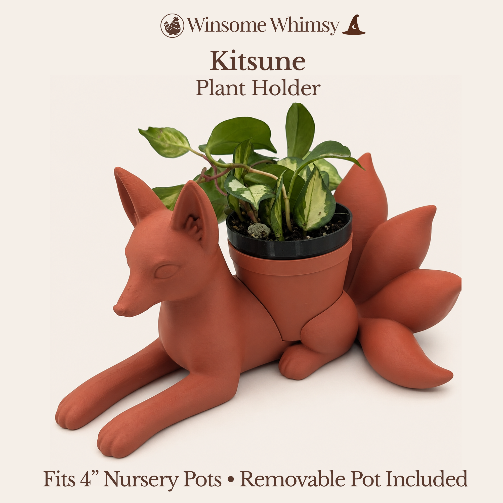 Kitsune Planter and Soap Holder Bundle - Winsome Whimsy