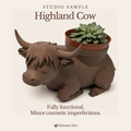 Highland Cow Planter - Winsome Farm - Studio Sample