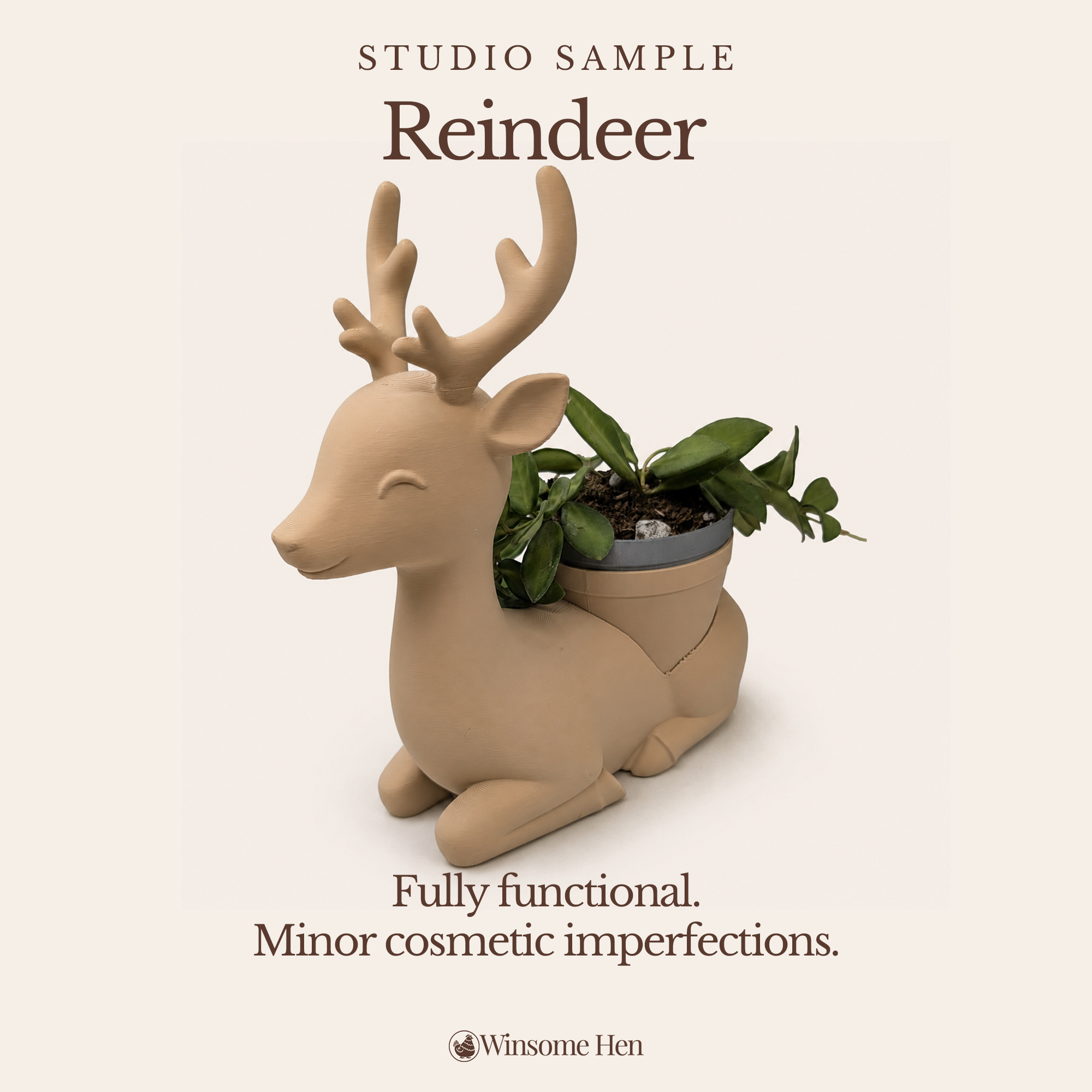 Reindeer Planter - Winsome Wildlife - Studio Sample