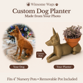 Custom Dog Planter Plant Holder - Winsome Wags