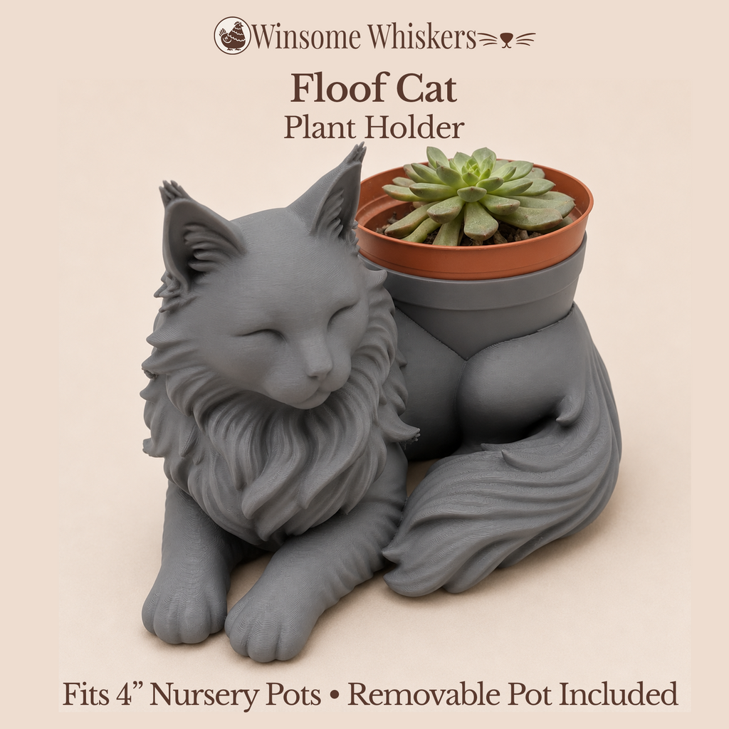 Floof Cat Planter - Winsome Whiskers