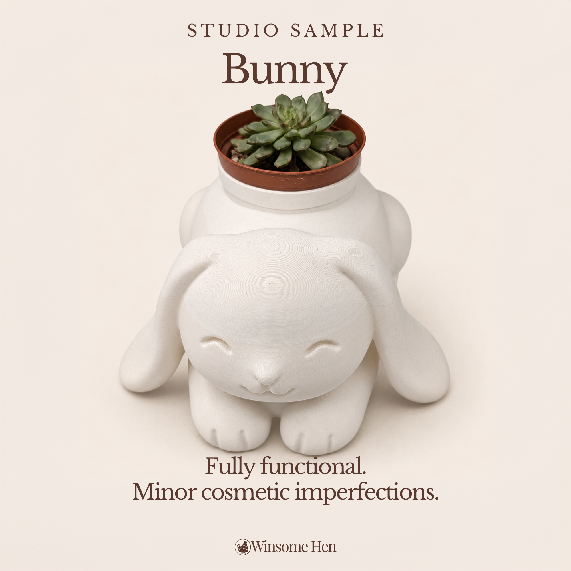 Bunny Planter - Winsome Wildlife - Studio Sample