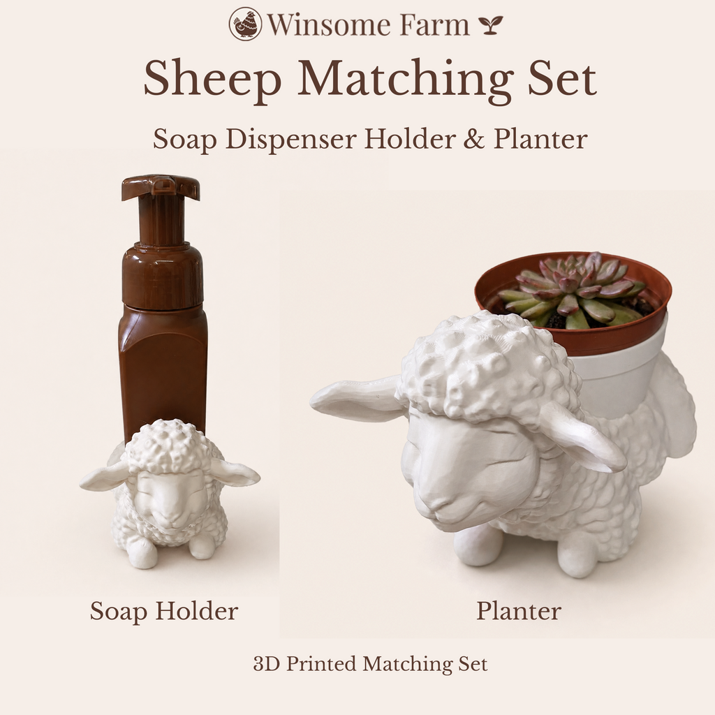 Sheep Planter and Soap Holder Bundle - Winsome Farm
