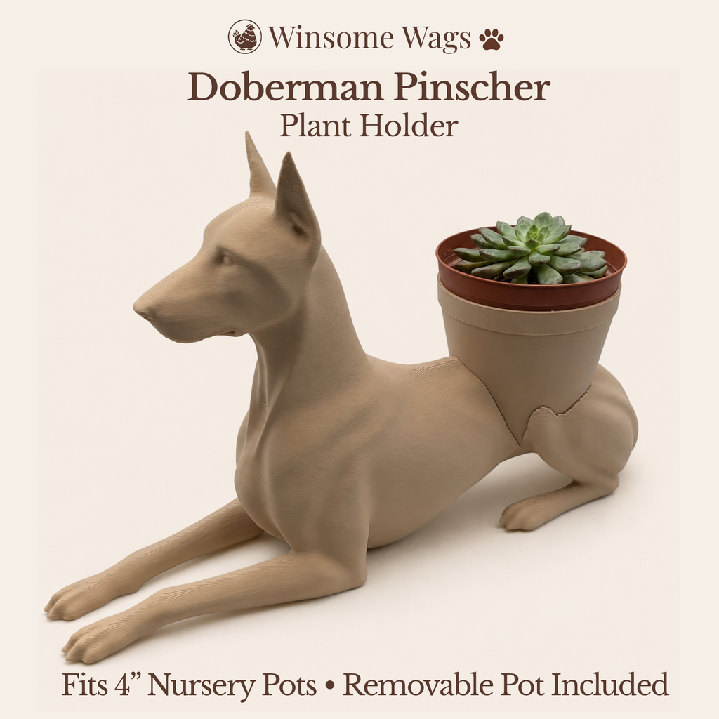 Doberman Pinscher Planter - Winsome Wags