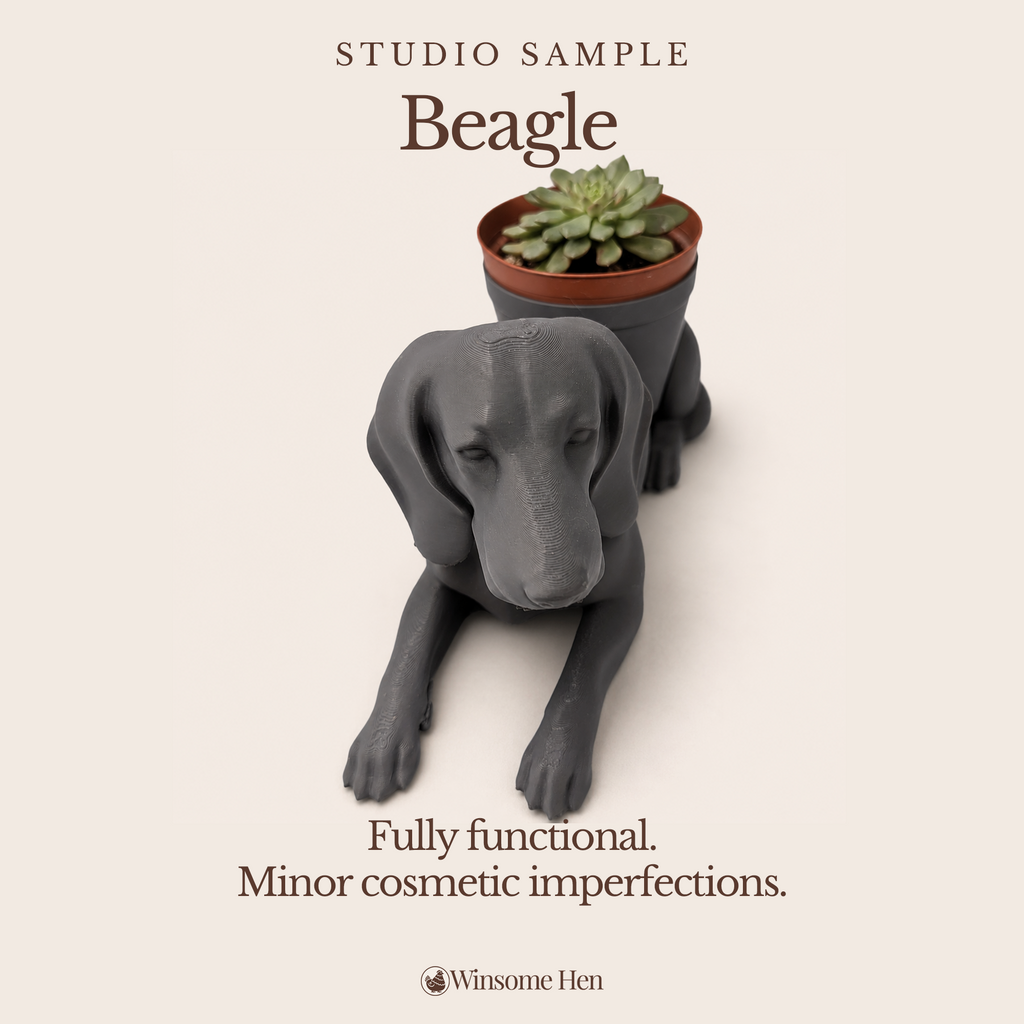 Beagle Planter - Winsome Wags - Studio Sample