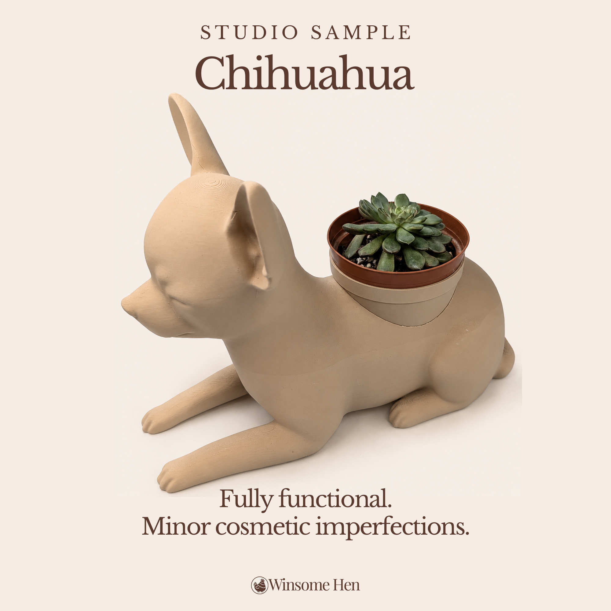 Chihuahua Planter - Winsome Wags - Studio Sample