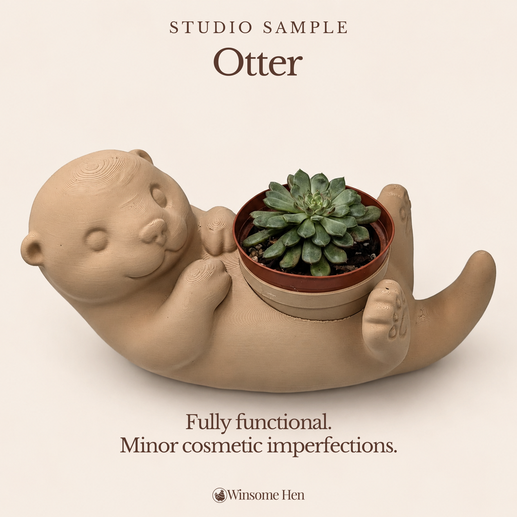 Otter Planter - Winsome Waters - Studio Sample