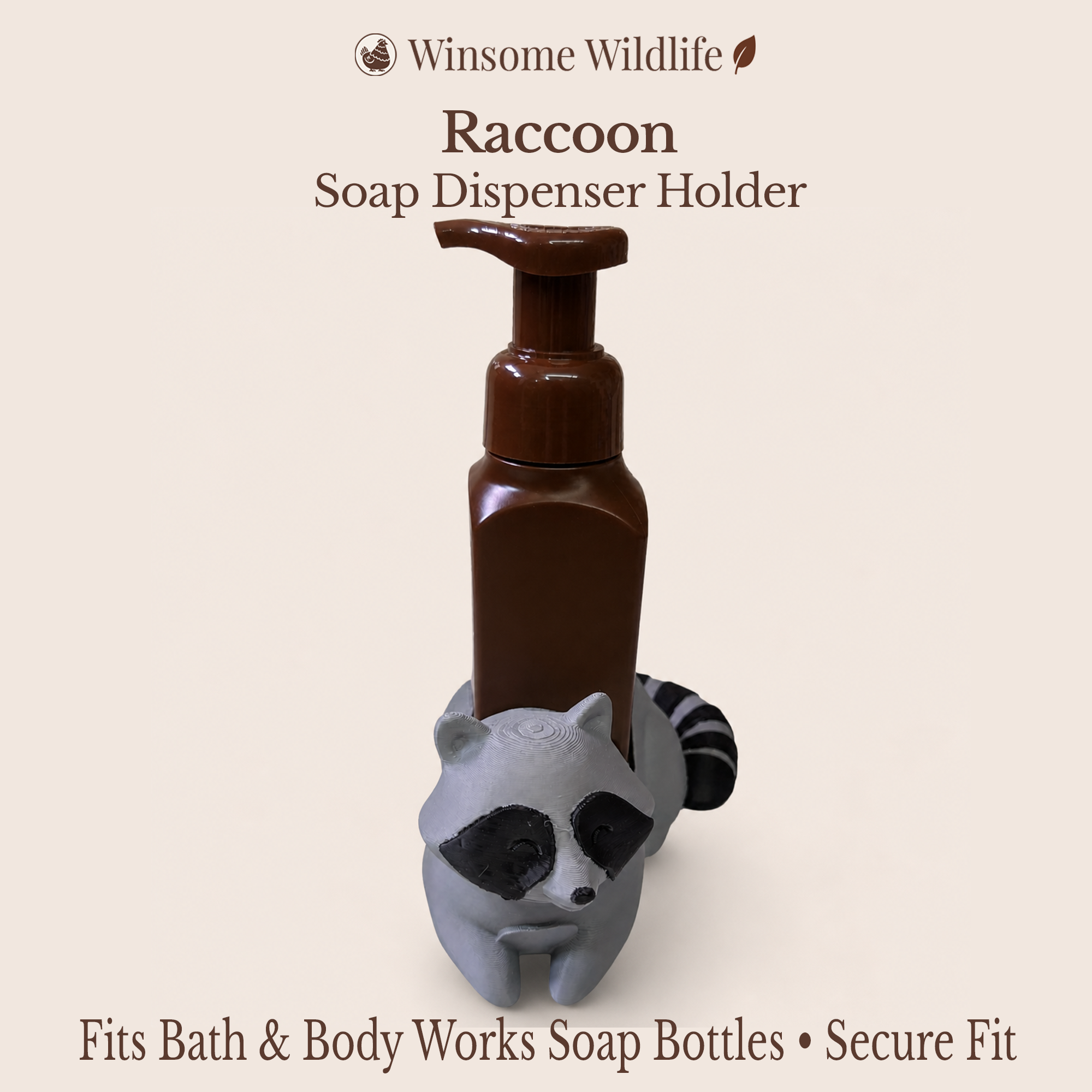 Raccoon Soap Holder - Bath & Body Works Holder - Winsome Wildlife