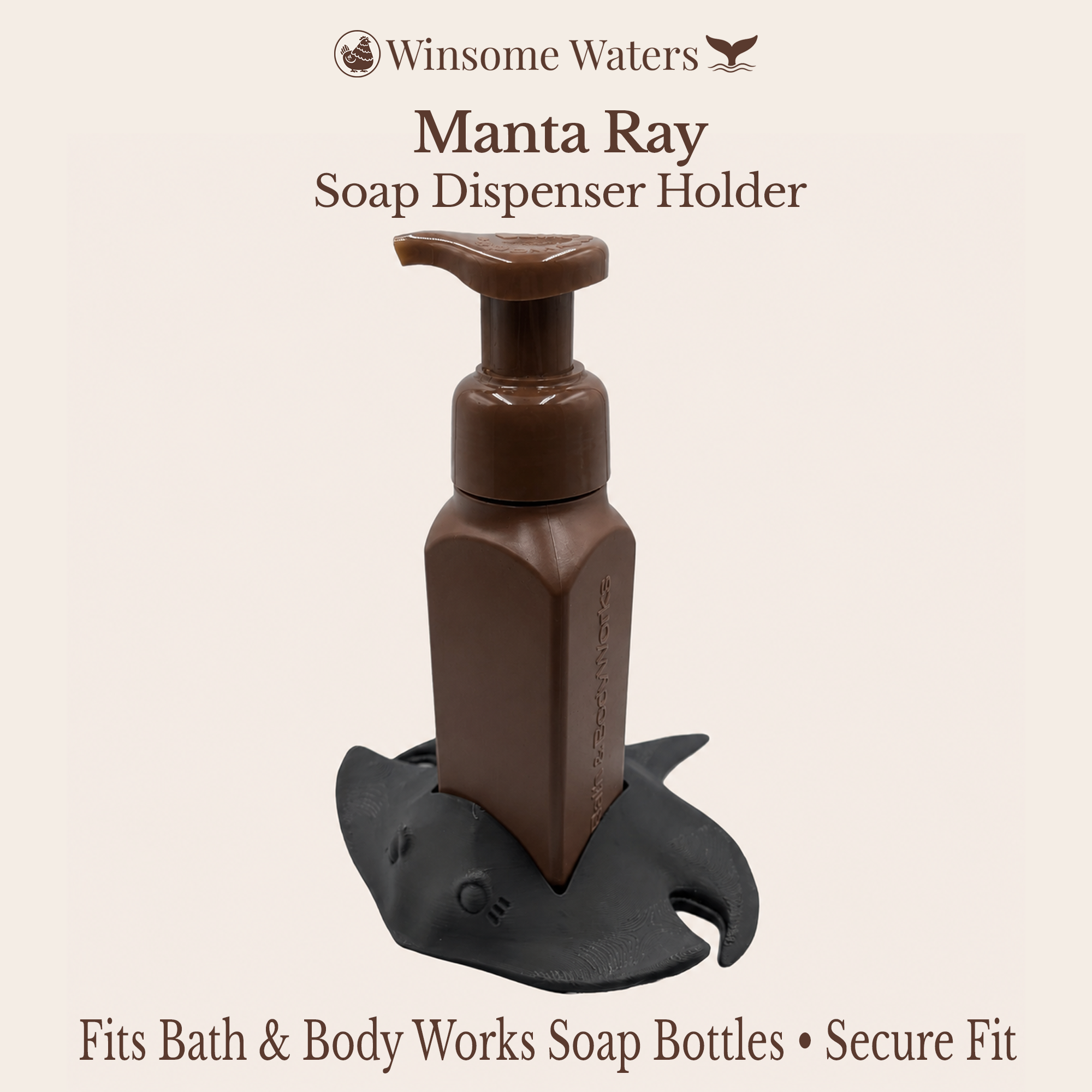 Manta Ray - Winsome Waters Soap Dispenser Holder