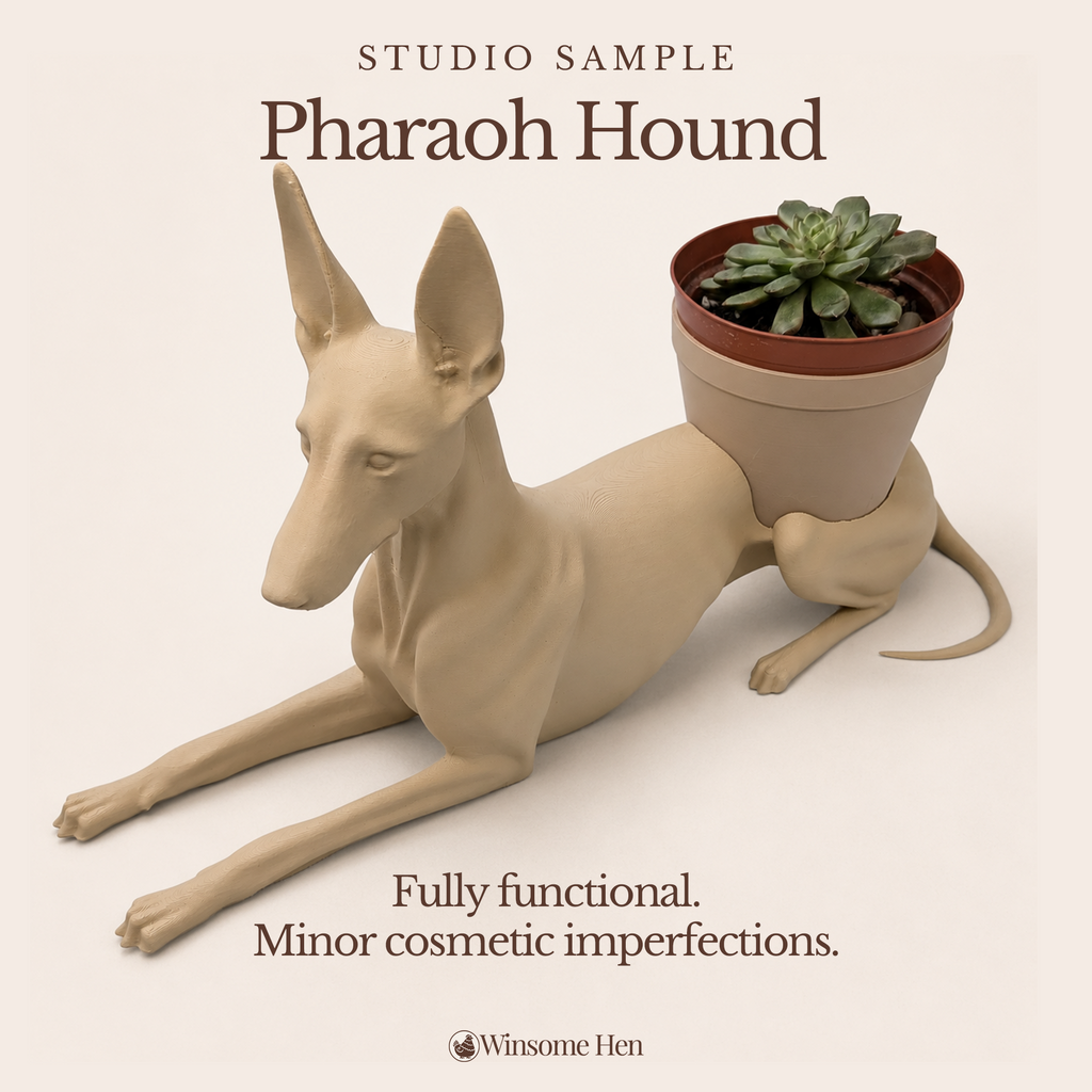 Pharaoh Hound Planter - Winsome Wags - Studio Sample