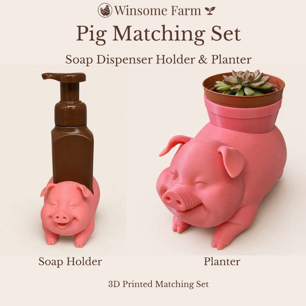 Pig Planter and Soap Holder Bundle - Winsome Farm