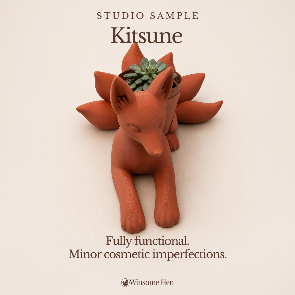Kitsune Planter - Winsome Whimsy - Studio Sample