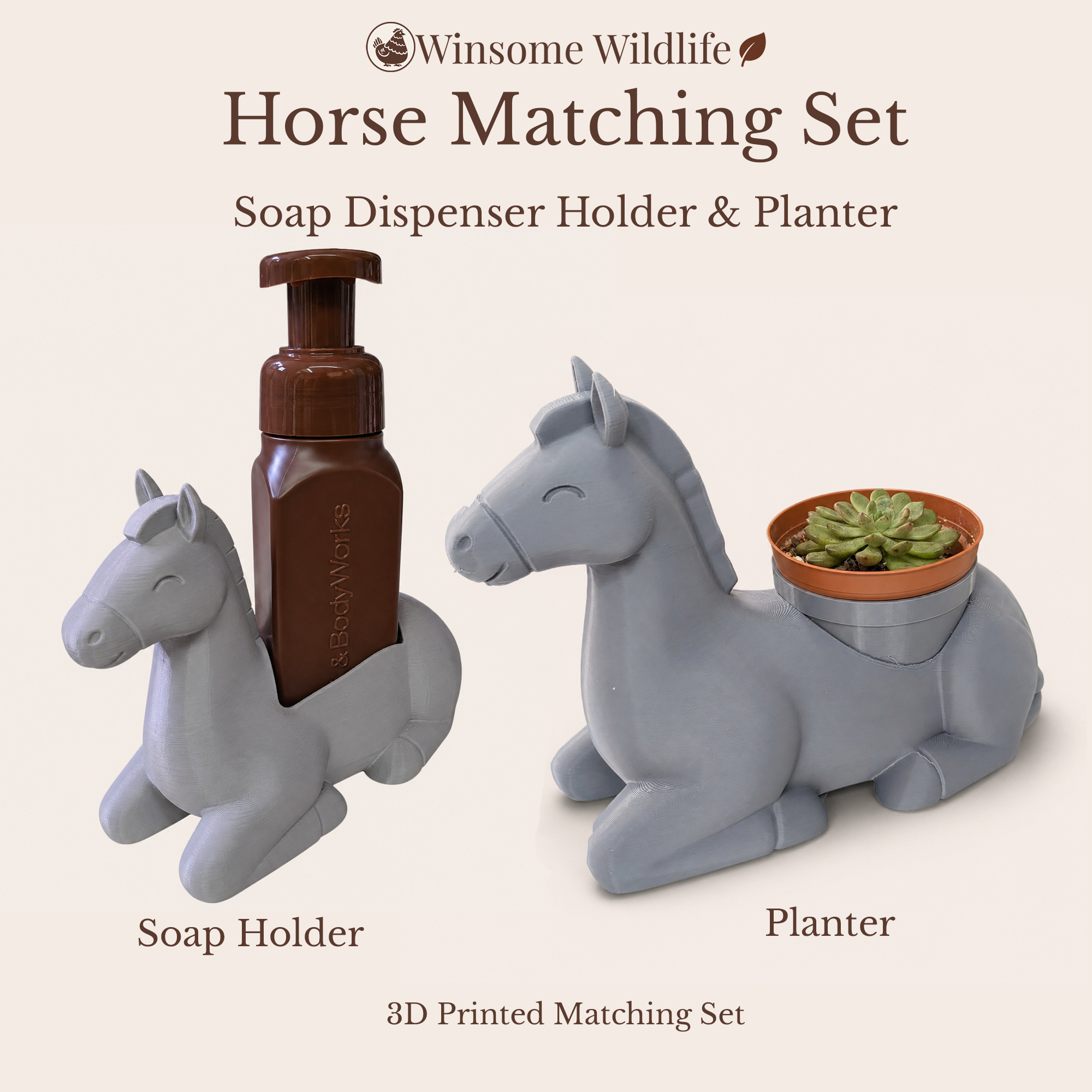 Horse Planter and Soap Holder Bundle - Winsome Farm