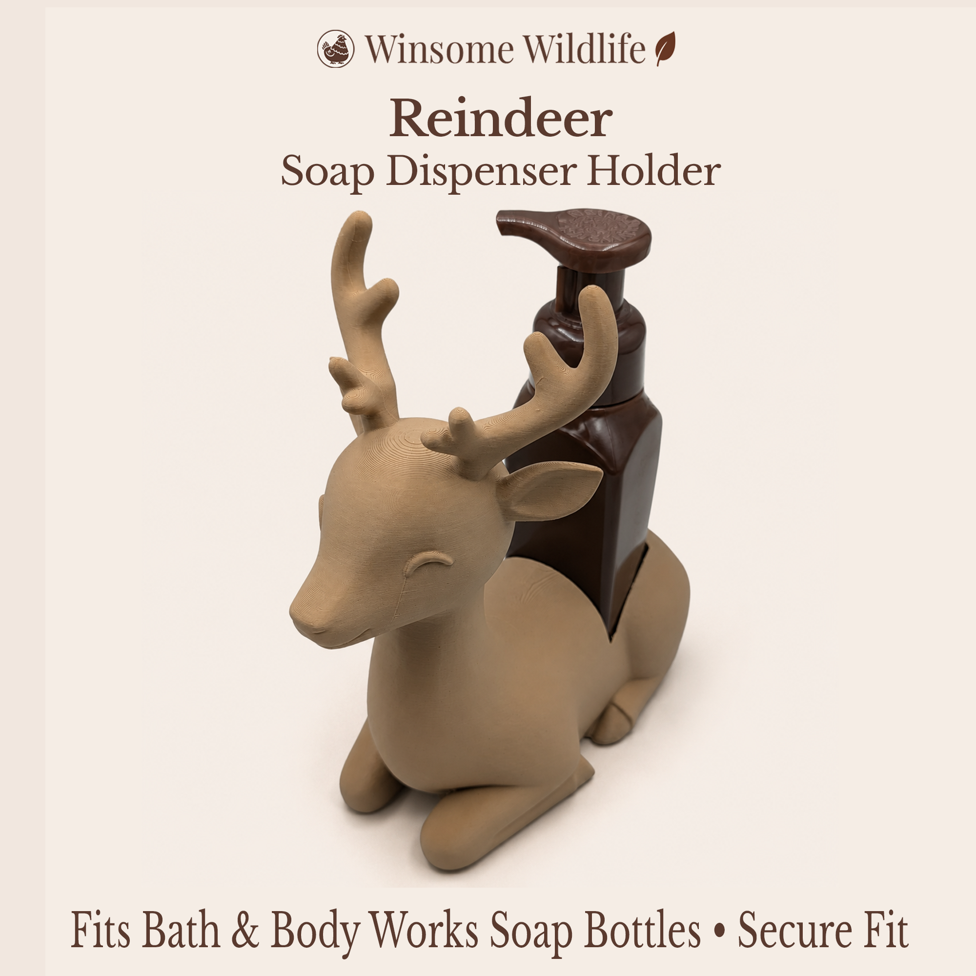 Reindeer Soap Holder - Bath & Body Works Holder - Winsome Wildlife