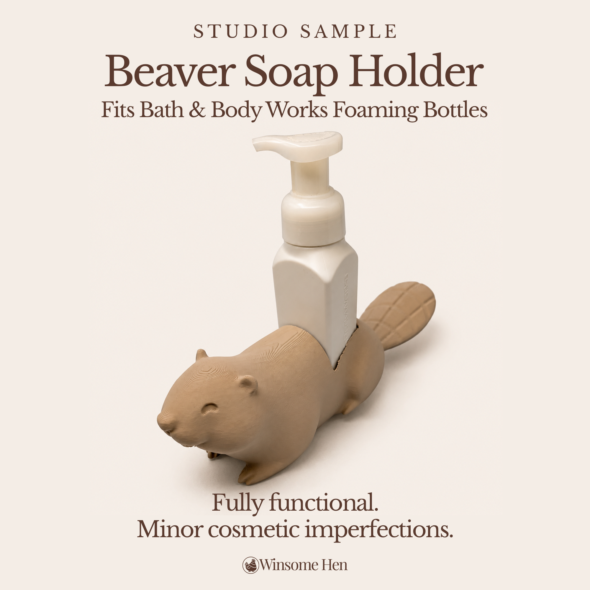 Beaver Soap Holder - Winsome Wildlife - Studio Sample