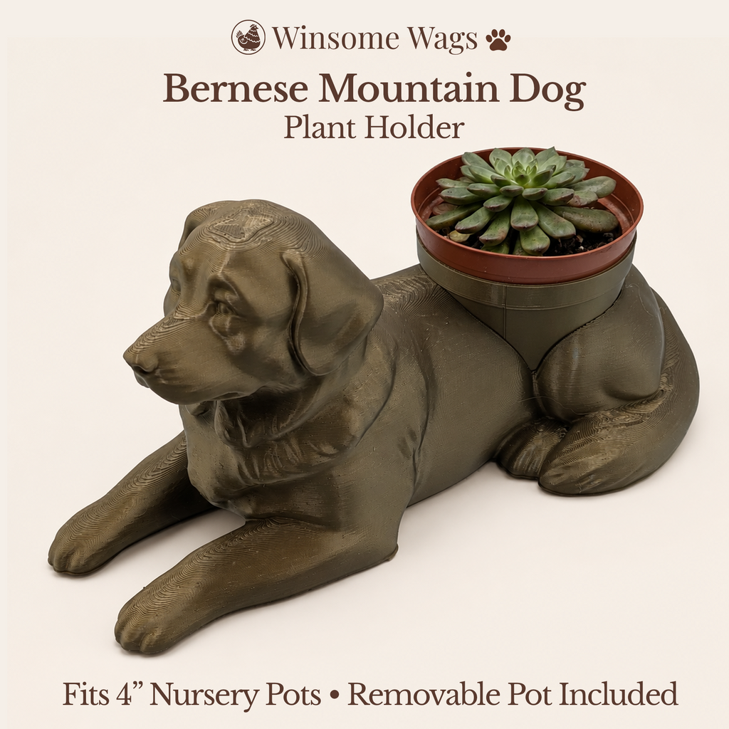 Bernese Mountain Dog Planter - Winsome Wags