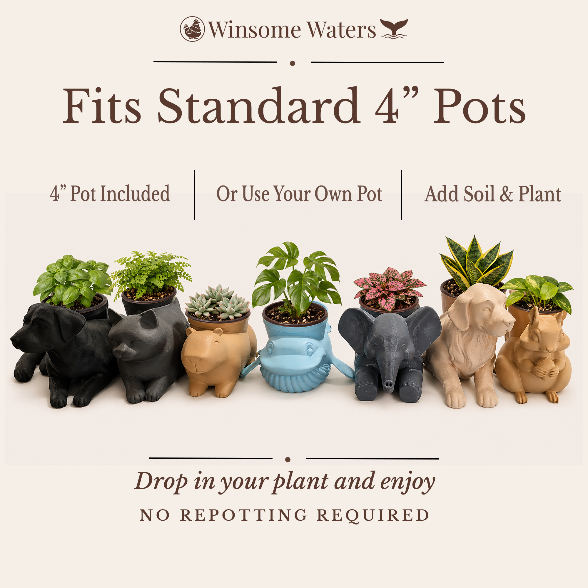 Sea Turtle Planter - Winsome Waters Planter