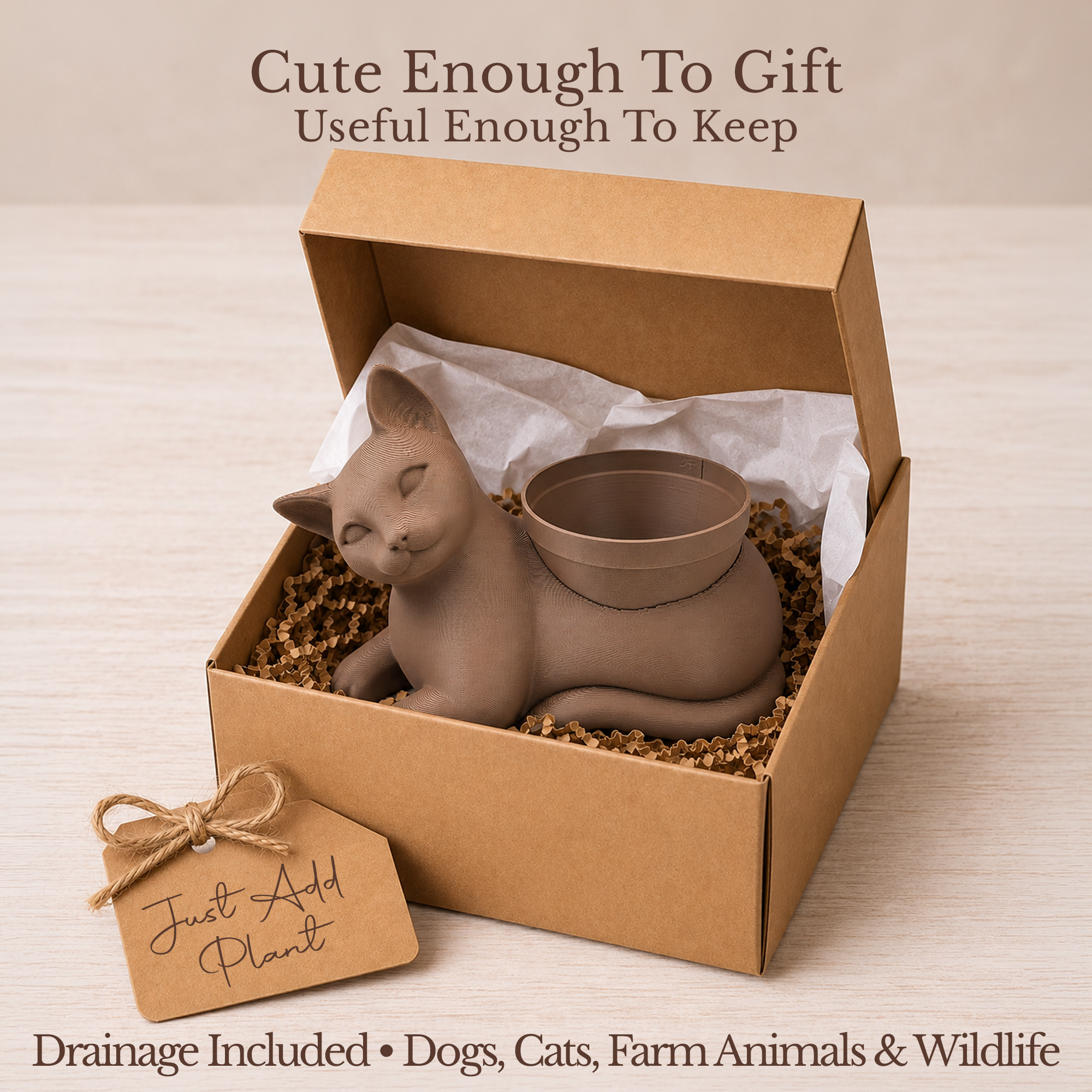 Sleek Cat Planter - Winsome Whiskers