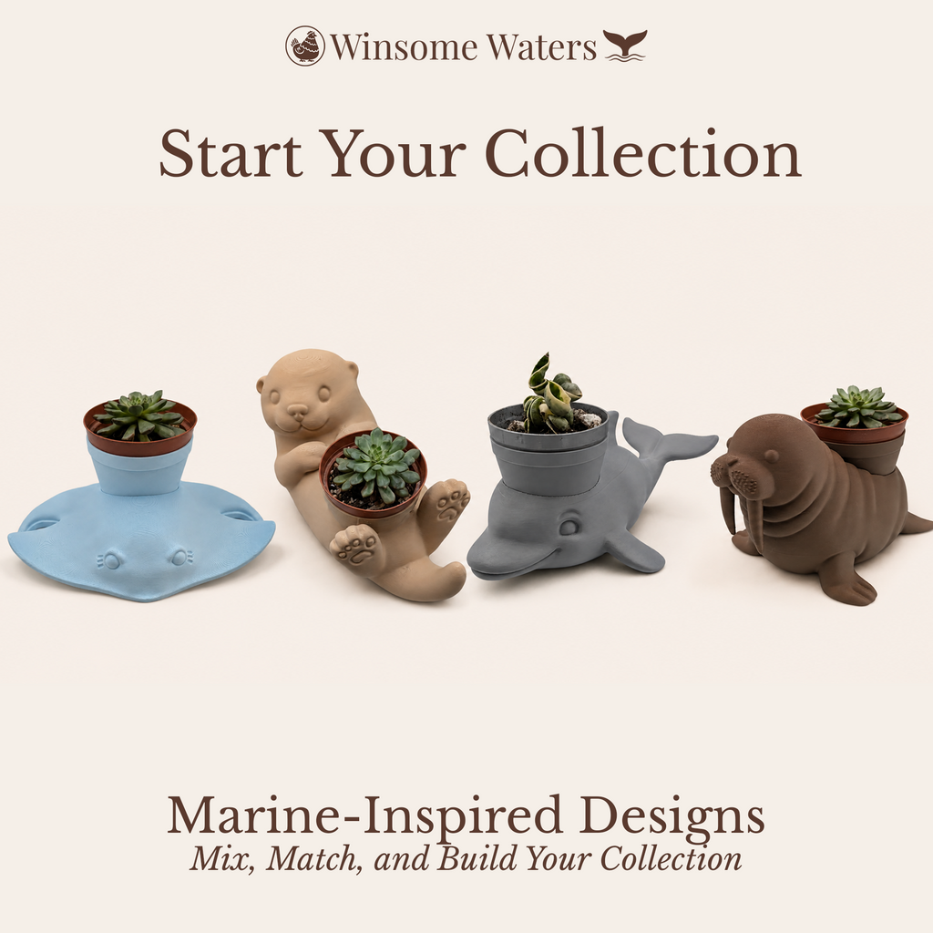 Dolphin Planter - Winsome Waters Planter