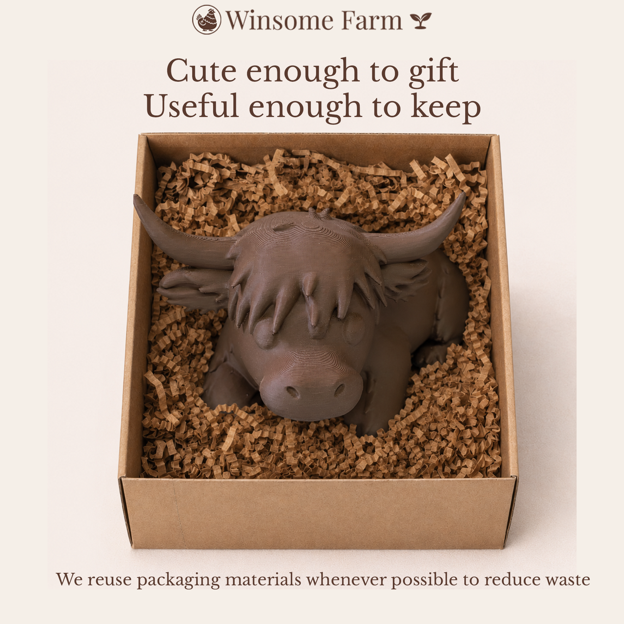 Highland Cow Planter - Winsome Farm