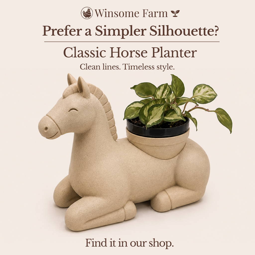 Windswept Horse Planter - Winsome Farm