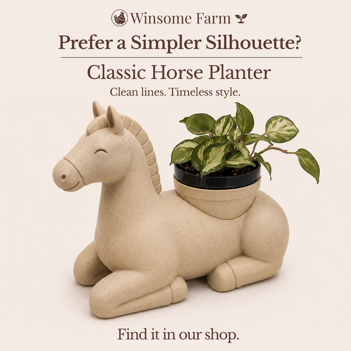 Windswept Horse Planter - Winsome Farm