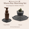 Manta Ray Planter and Soap Holder Bundle - Winsome Waters