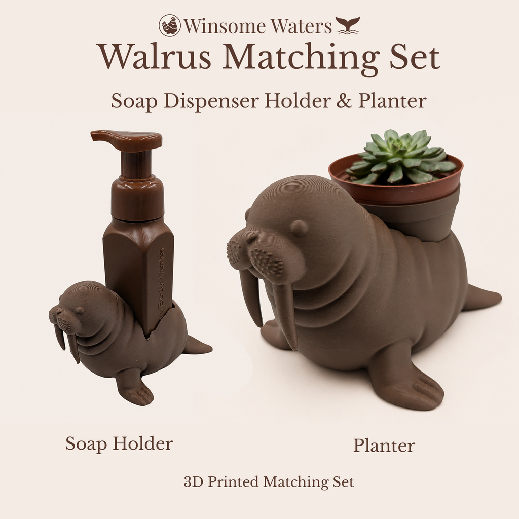 Walrus Planter and Soap Holder Bundle - Winsome Waters