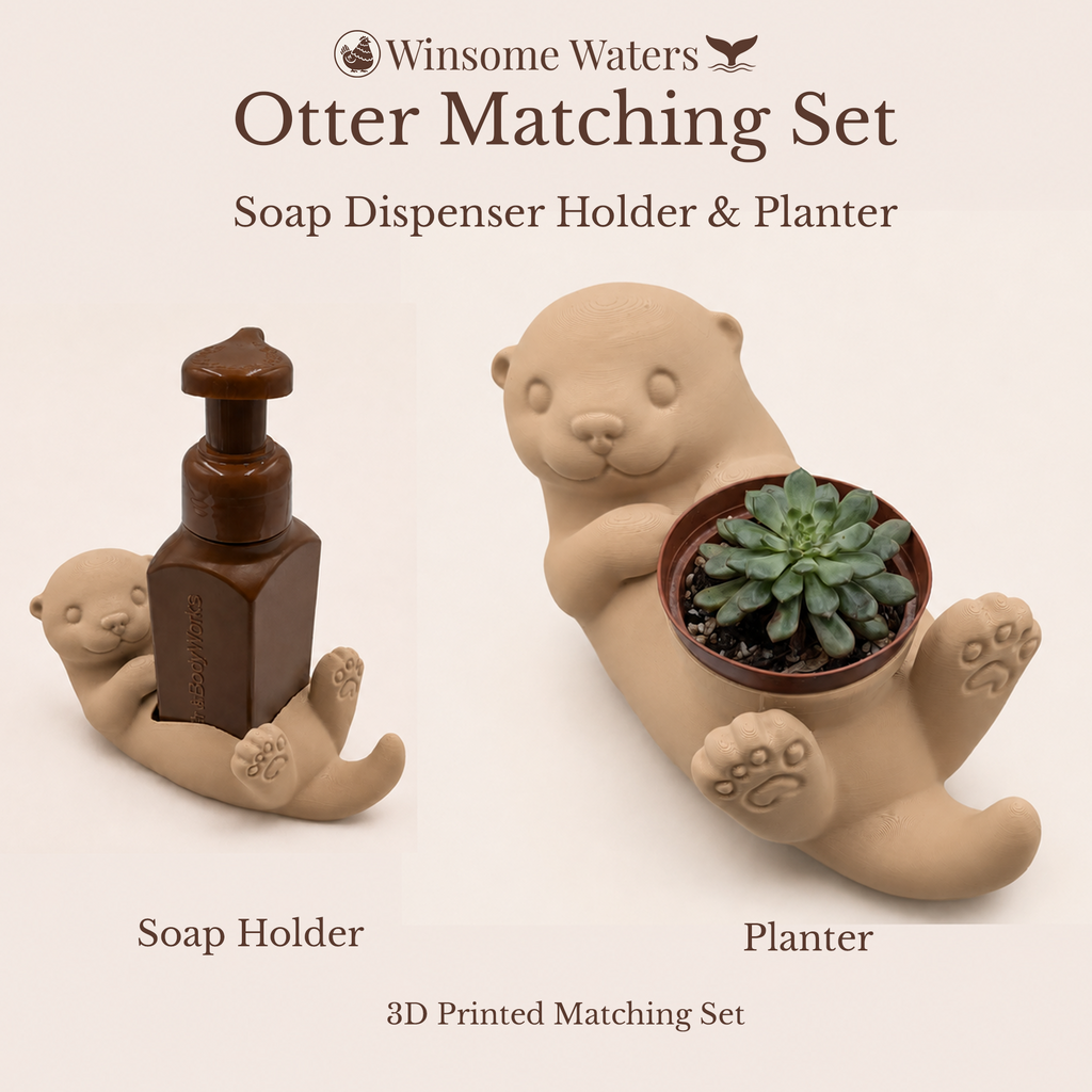Otter Planter and Soap Holder Bundle - Winsome Waters