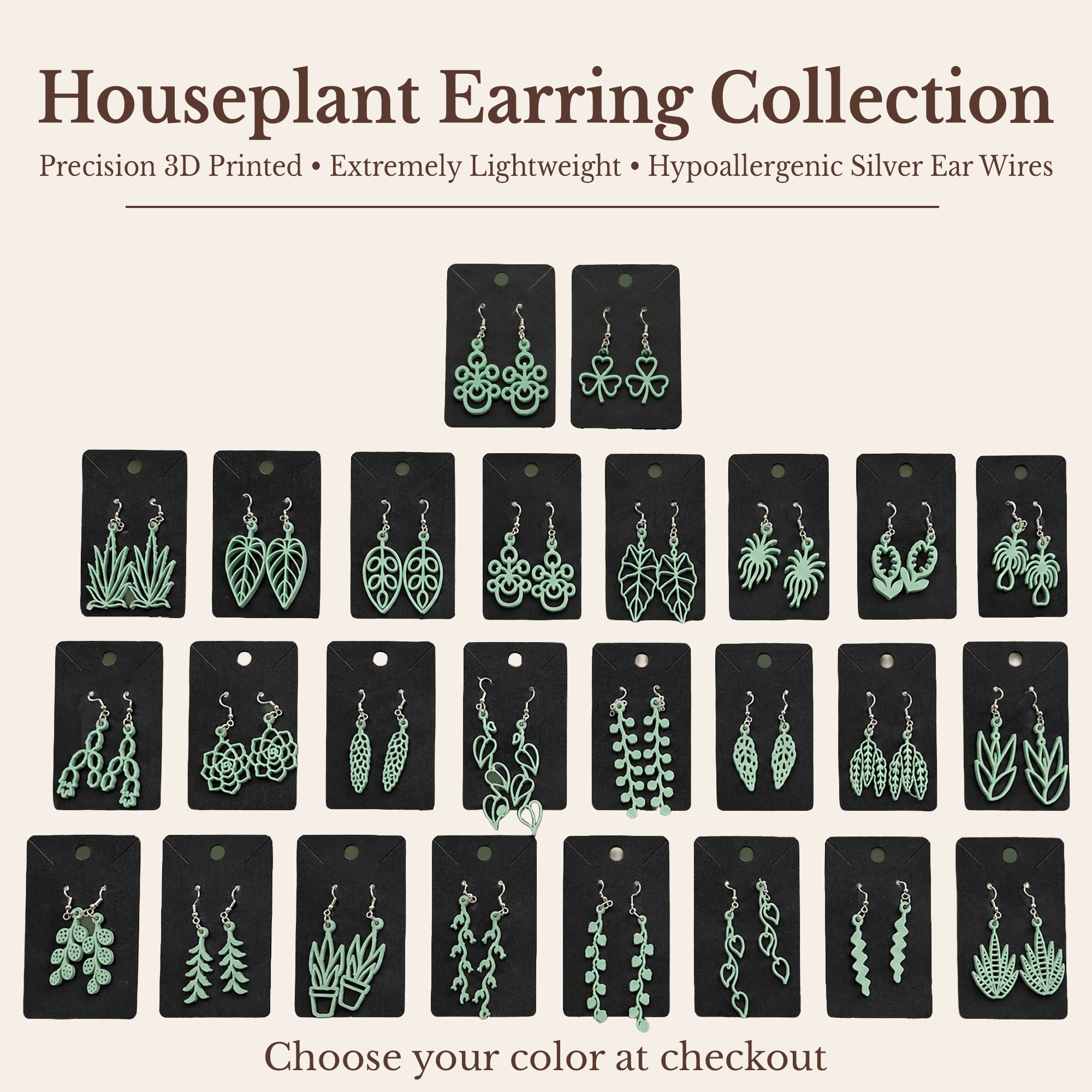 Houseplant Earrings