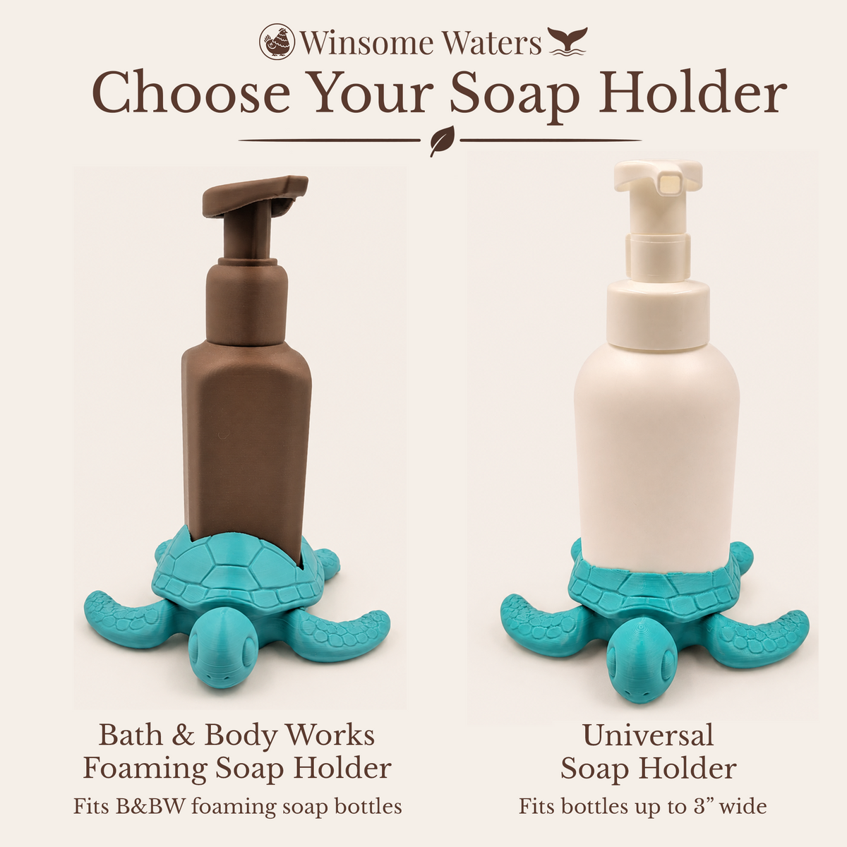 Sea Turtle Planter and Soap Holder Set - Winsome Waters Bundle - Coordinated