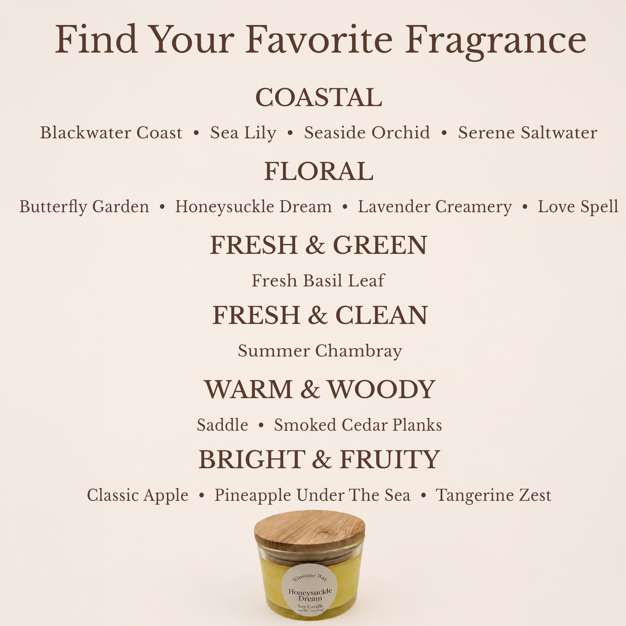 Signature Collection - 3 oz Soy Candle - Hand Poured Candle with Bamboo Lid