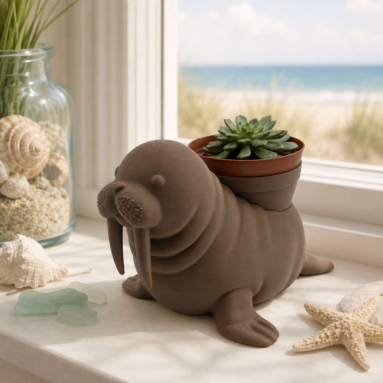 Walrus Planter - Winsome Waters Planters