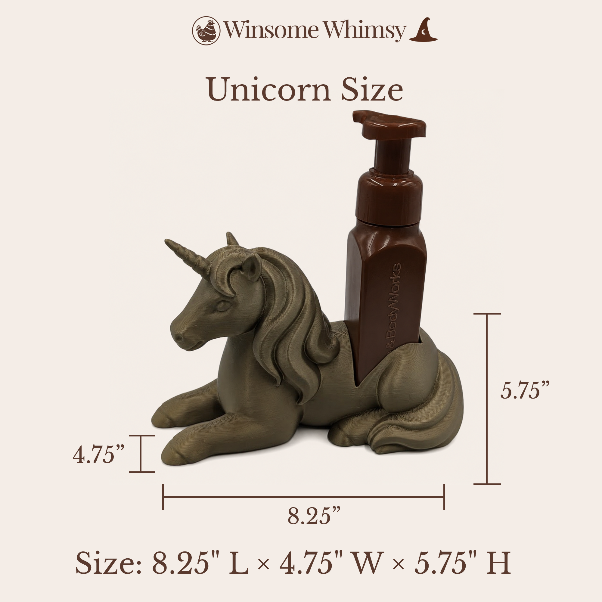 Unicorn - Winsome Whimsy Fantasy Soap Dispenser Holder