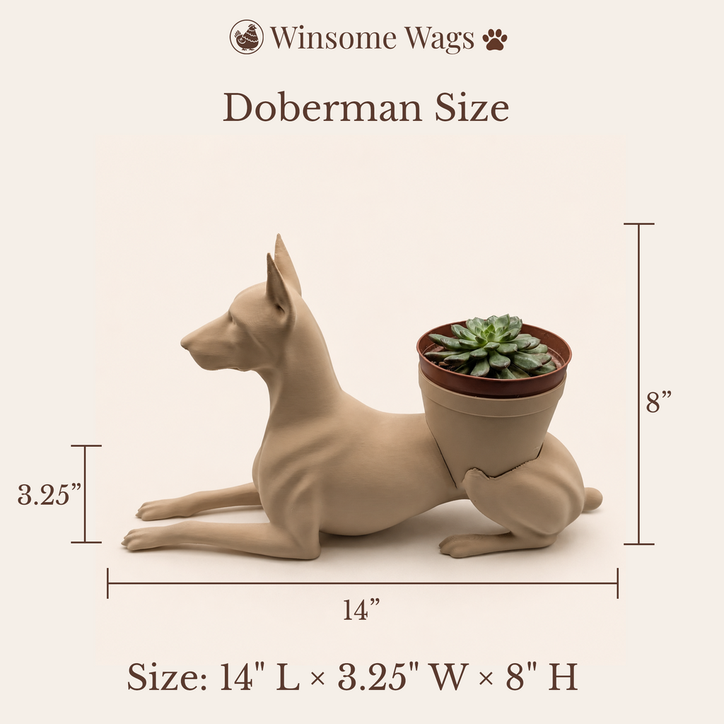 Doberman Pinscher Planter - Winsome Wags
