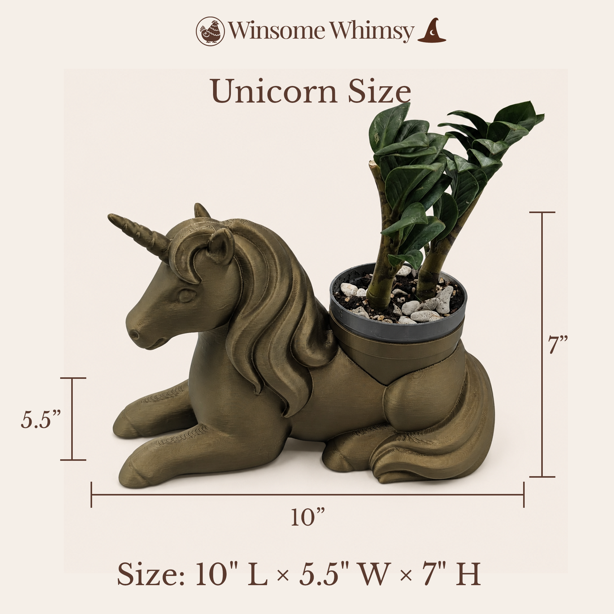 Unicorn Planter - Winsome Whimsy Fantasy Planter