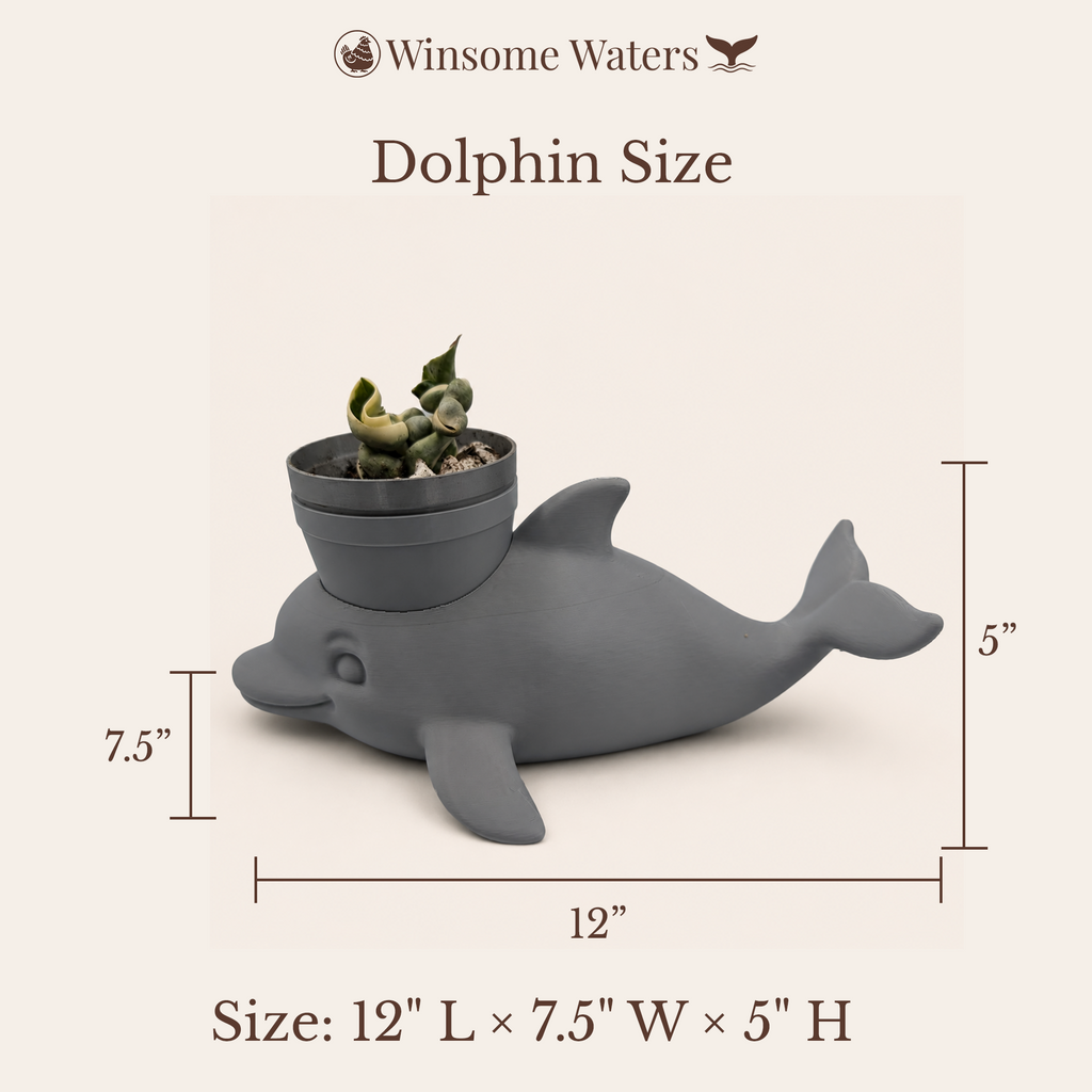Dolphin Planter - Winsome Waters Planter