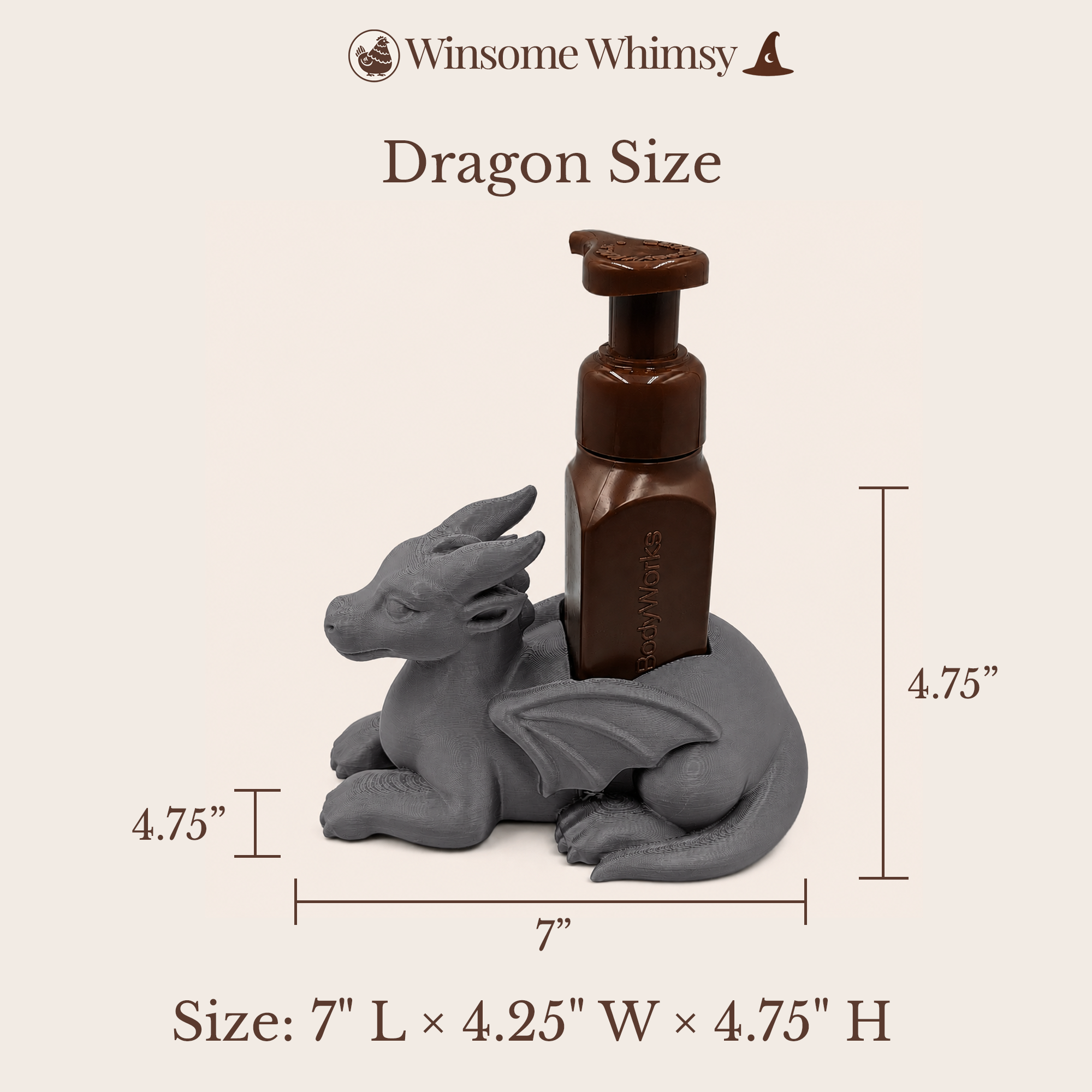 Dragon - Winsome Whimsy Fantasy Soap Dispenser Holder