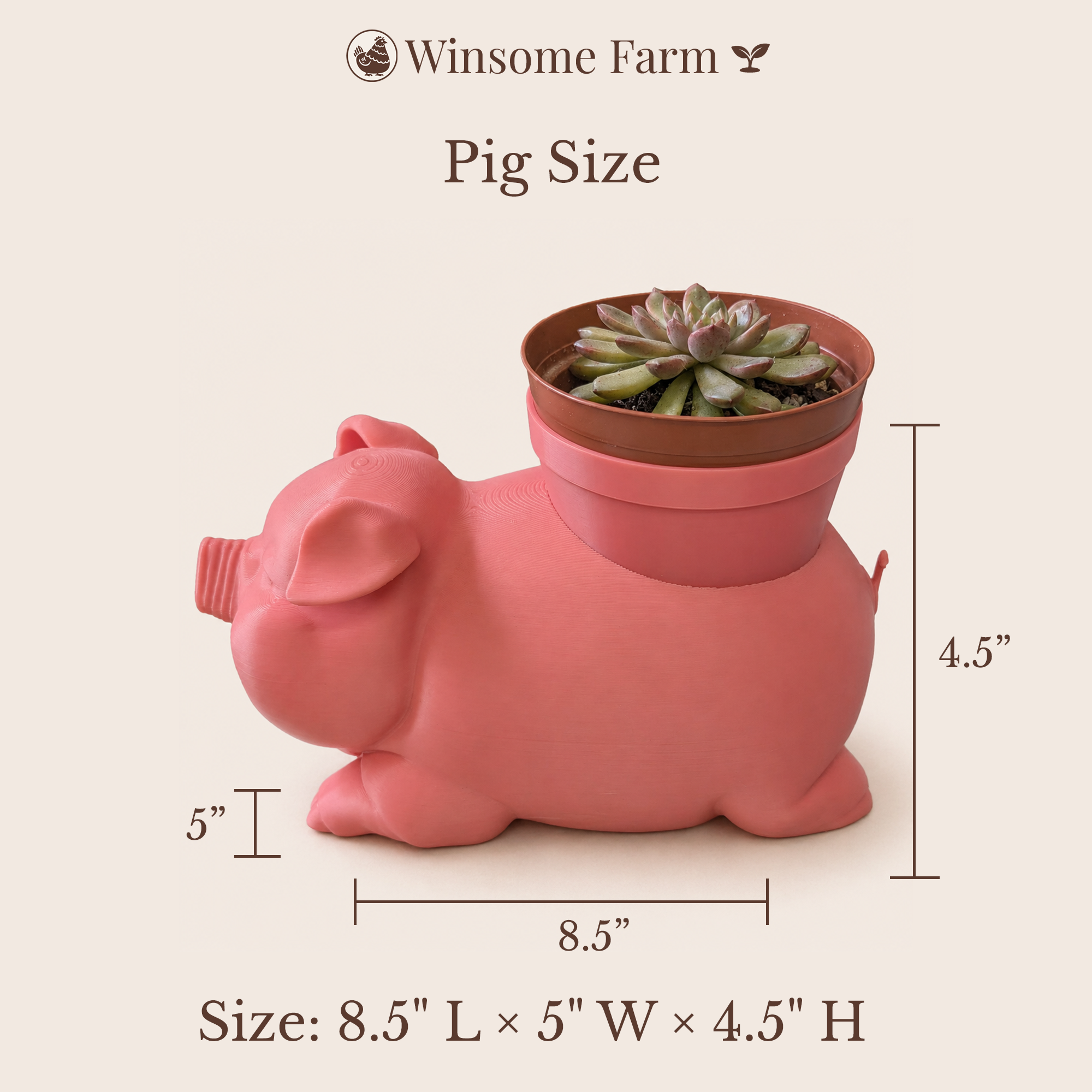 Pig Planter - Winsome Farm