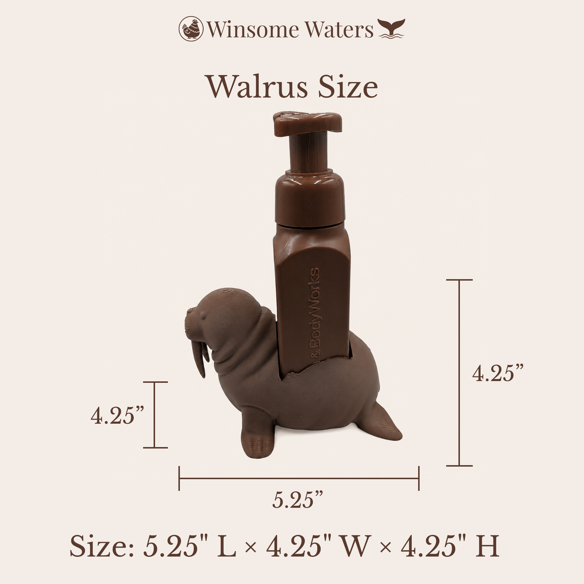 Walrus - Winsome Waters Soap Dispenser Holder